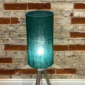 Hessian Extra Tall Handmade Lampshade, Suitable for Table Lamp, Floor Lamp, Green Hessian Lampshade