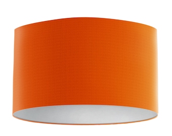 Orange Lampshade with 100% cotton fabric, Handmade Lampshades, Table Lampshades, Ceiling Lamp shades, orange Lampshade