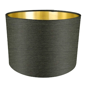 Evergreen Fabric Lampshade, Brushed Gold, Handmade Lampshades, Table Lampshades, Ceiling Lamp shades, Green Lampshade, Handmade Lamp Shade