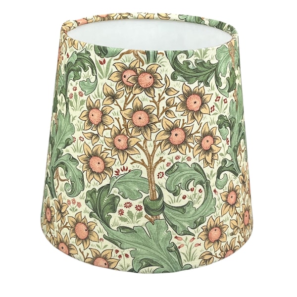Empire Handmade Lampshade with William Morris Orchid Cream Fabric