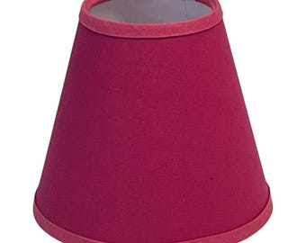 Cerise Candle Clip Handmade Lampshade