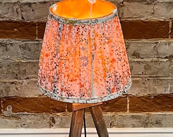 Handmade french drum lampshade with a pleated fabric, Handmade Lampshade, Table Lampshades, Handmade Lamp Shade