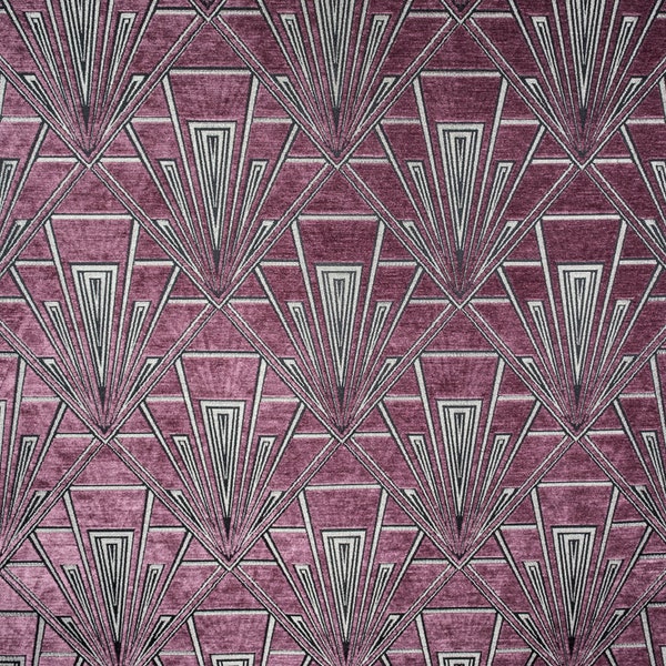 Gatsby Mackintosh by Fibre Naturelle, Curtain Fabric, Craft Fabric, Upholstery Fabric, Velvet Fabric, Purple Fabric, Chenille Fabric