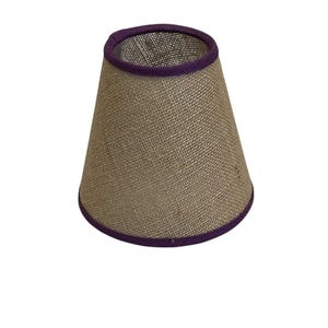 Candle Clip Hessian Lampshade, Handmade Lampshades, Table Lampshades, Beige Lampshade, Handmade Lamp Shade, Clip On Lampshade
