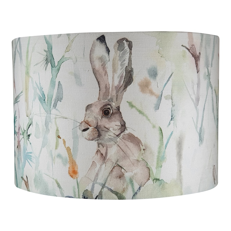 Voyage Rabbit lampenkap, handgemaakte lampenkappen, tafellampenkappen, plafondlamp tinten, handgemaakte lampenkap, lampenkappen afbeelding 1