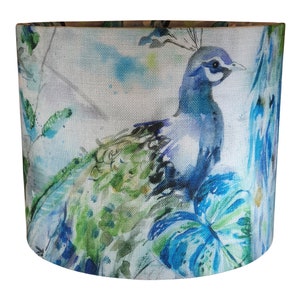 Peacock Lampshade, Handmade Lampshades, Table Lampshades, Ceiling Lamp shades, green Lampshade, Nursery Lampshade, Handmade Lamp Shade