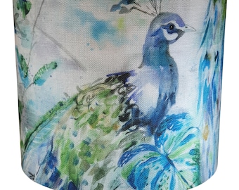 Peacock Lampshade, Handmade Lampshades, Table Lampshades, Ceiling Lamp shades, green Lampshade, Nursery Lampshade, Handmade Lamp Shade