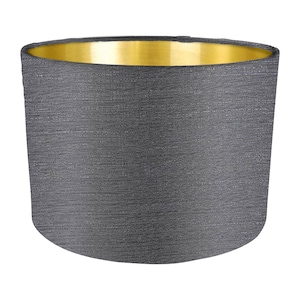 Slate Fabric Lampshade, Brushed Gold, Handmade Lampshades, Table Lampshades, Ceiling Lamp shades, grey Lampshade, Handmade Lamp Shade