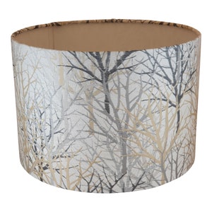 Bolderwood Handmade Lampshade - Tree-Inspired Decor for Your Home - Stylish Gold & Grey Highlights