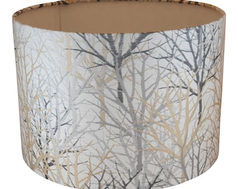 Bolderwood Gold Handmade Lampshade, Tree Lampshade, Table Lampshade, Ceiling Lamp shade, Gold Lampshade, Handmade Lamp Shade, Grey Lampshade