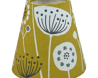 Candle Clip Lampshade, Handmade Lampshades, Table Lampshades, Yellow Lampshade, Wall Lampshade, Handmade Lamp Shade, Clip On Lampshade