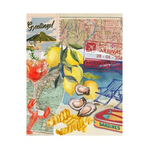 Affiche d'art vintage sur le thème du voyage, Décoration murale rétro, Cartes de voeux, Décoration d'intérieur, Ambiance Côte d'Azur, Impressions satinées 210 g