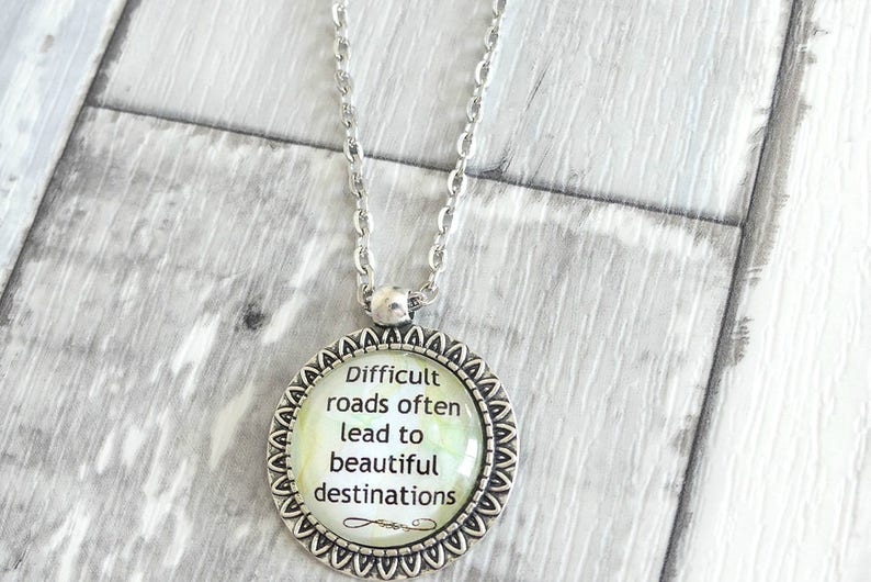 Inspiring Quote Jewelry Quote Necklaces Unique Gift Etsy
