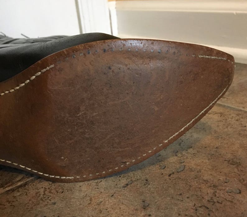 Vintage Black Leather Cowboy BootsLaredowestern bootsgift