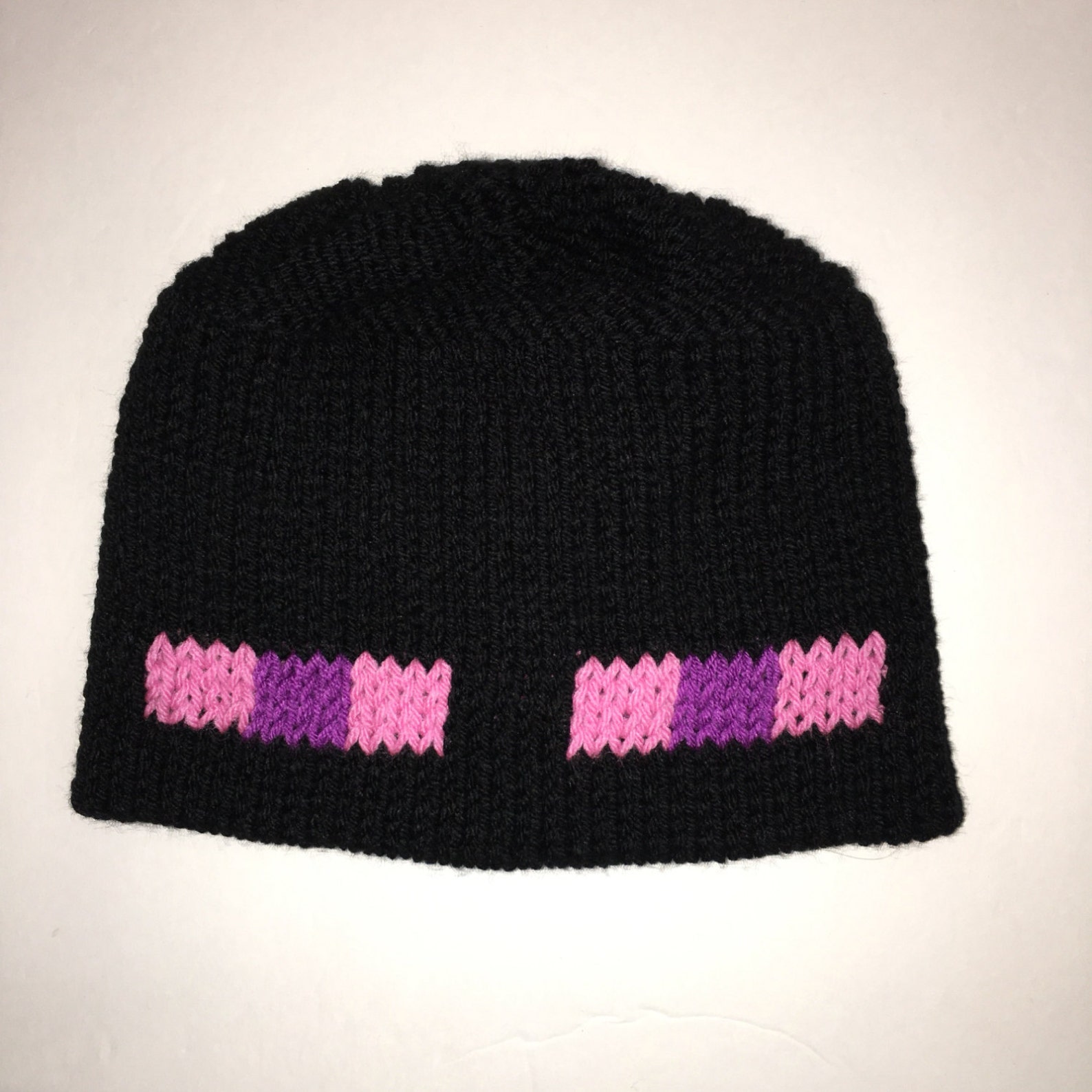 Reversible Minecraft Beanie 2 in one Enderman Beanie Etsy