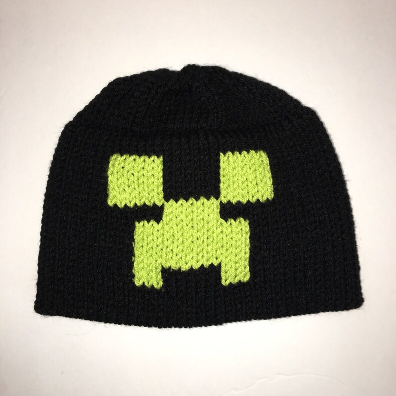 Reversible Minecraft Beanie 2 in one Enderman Beanie Etsy