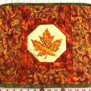 Maple Leaf Blessing Embroidered Set of 4 Placemats