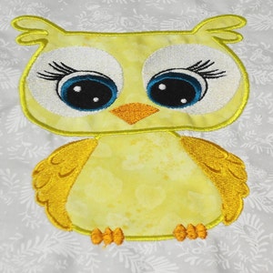 Sweet Owl Appliqué Embroidery Design for 4&quot;x4&quot;, 5&quot;x7&quot;, and 6&quot;x10&quot; Hoop