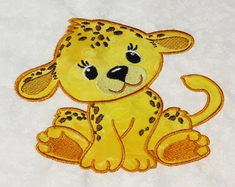 Baby Tiger Appliqué Embroidery Design for 4"x4", 5"x7", and 6"x10" Hoop