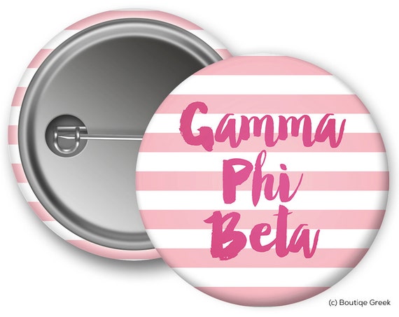 GPB Gamma Phi Beta Stripe Sorority Button | Etsy