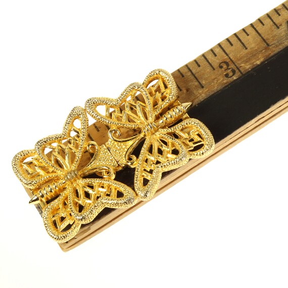 Mimi Di N Butterfly Belt Buckle Signed Gold Tone Fits Half  display picture 2