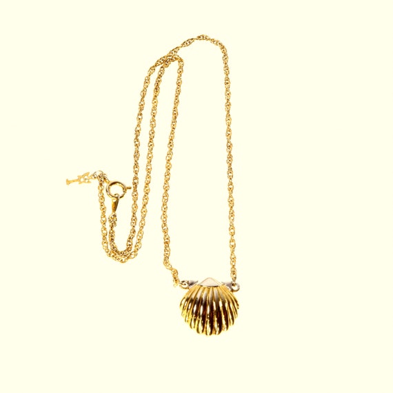 Trifari Clamshell Choker Necklace Figural Shell P… - image 4