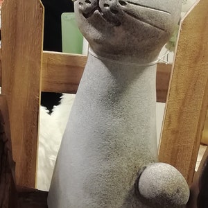 Zaunhocker Tiere, 23 cm hoch, Keramik, 17 cm Hasenzaunhocker Katze
