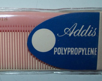 Vintage Addis Polypropylene Comb in original packaging