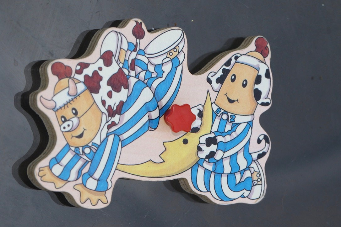 Wooden jigsaw tray Bananas in Pyjamas Nursery Rhymes Puzzle Etsy