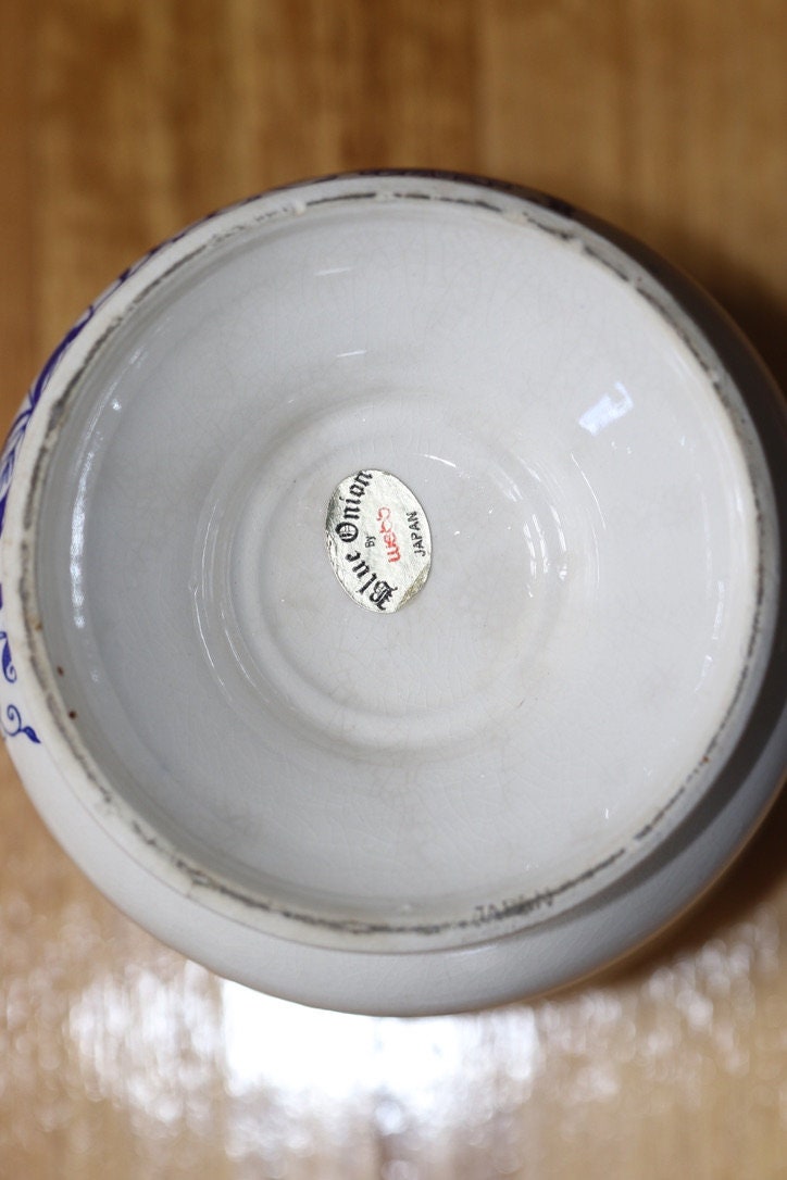 Blue Onion Cookie Jar Cookie Container Etsy Australia