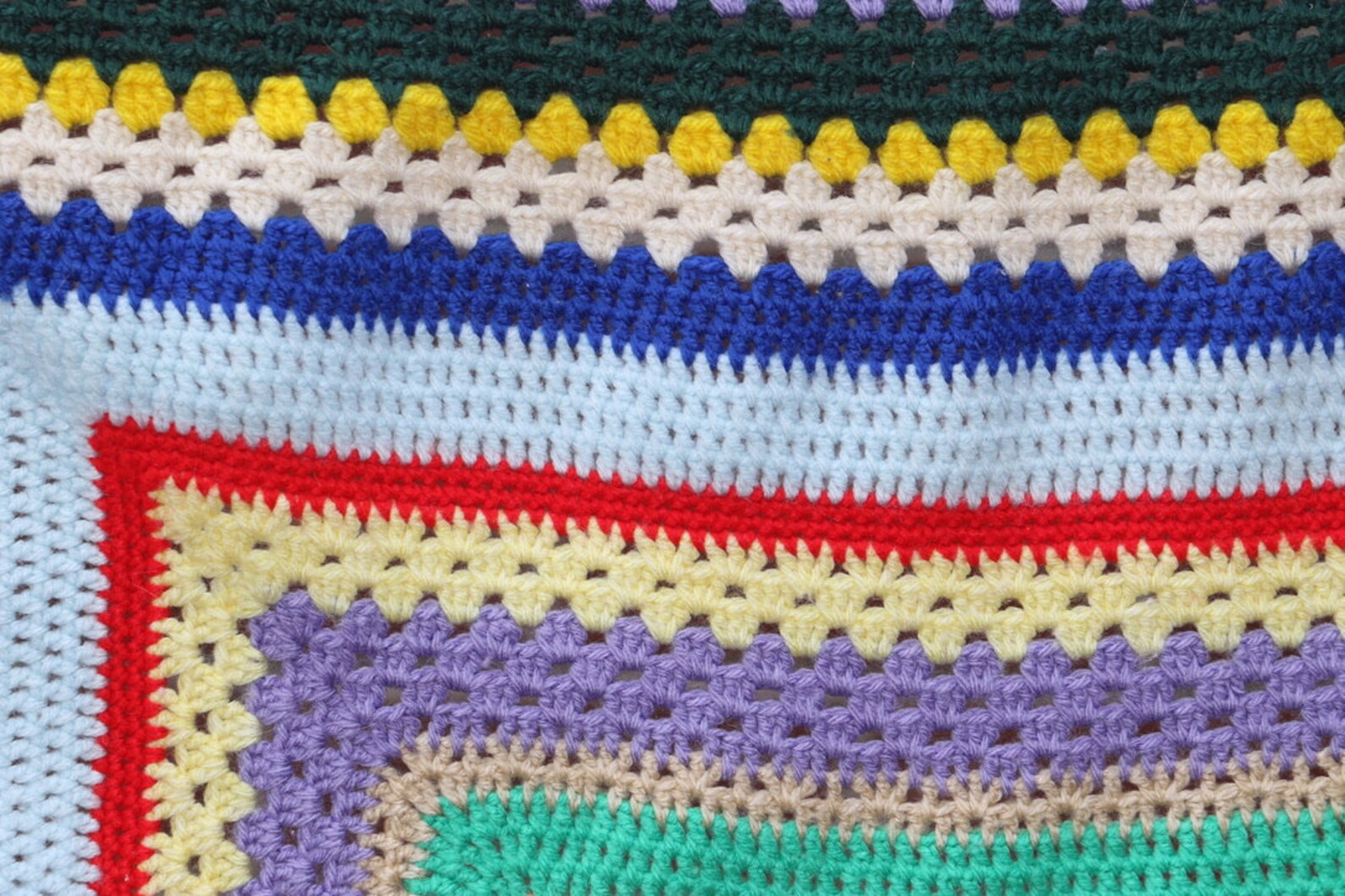 Vintage Crochet Throw Knee Rug Crochet Lap Throw Granny - Etsy