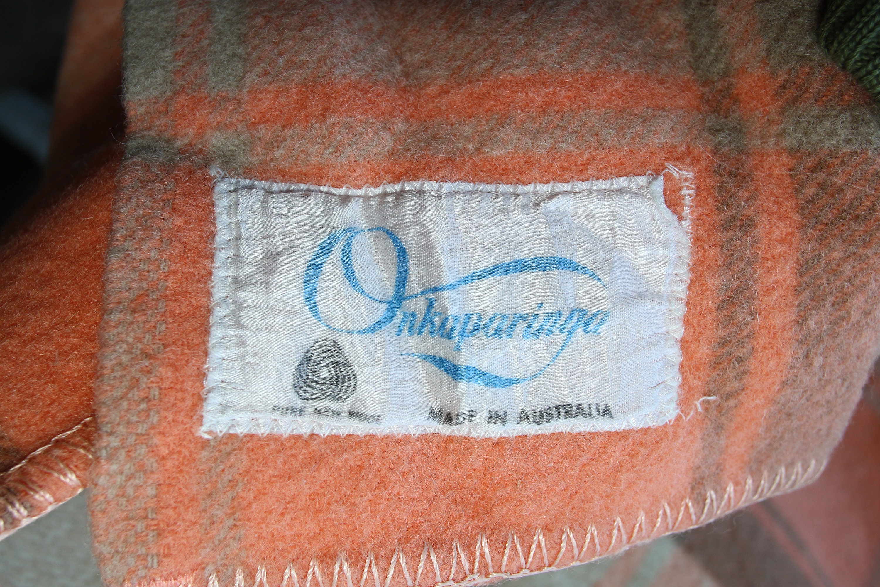 Vintage Onkaparinga Woollen blanket Single Blanket Etsy