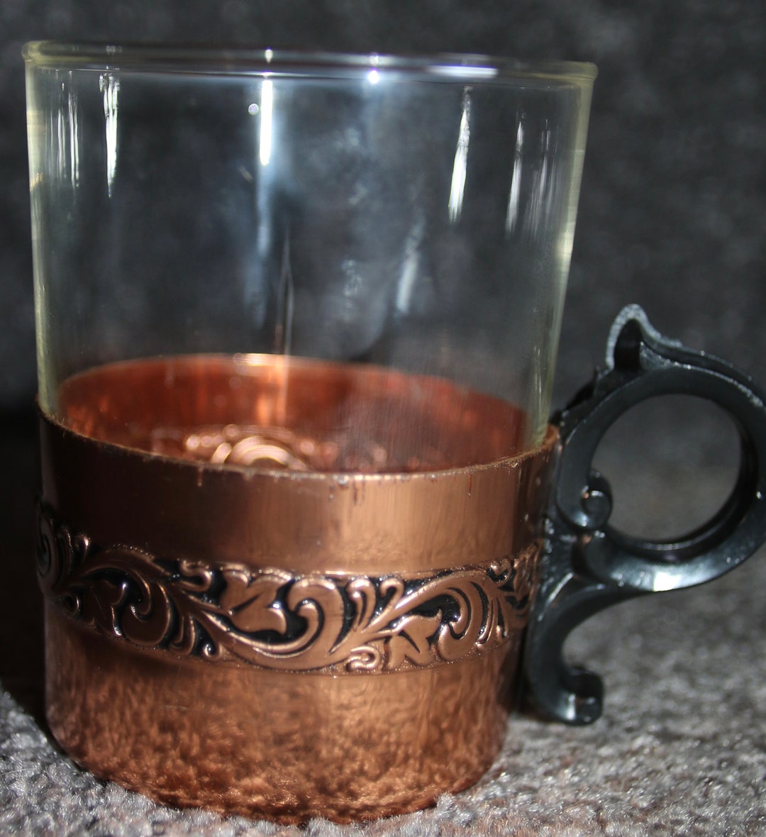 Vintage Metal Tea Cup Holder and Glass Cup Set of Six Podstakannik Etsy