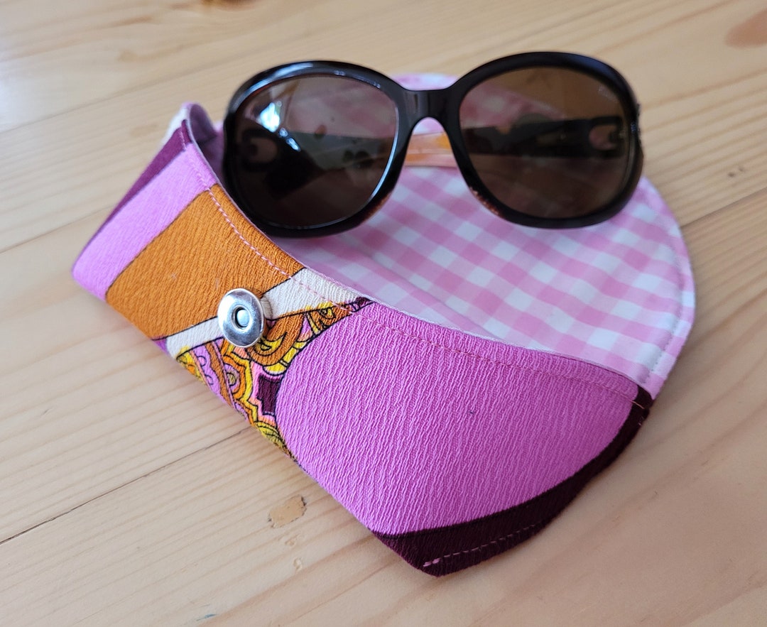 Funky Glasses Case Vintage Fabric Case Retro Glasses Case Etsy
