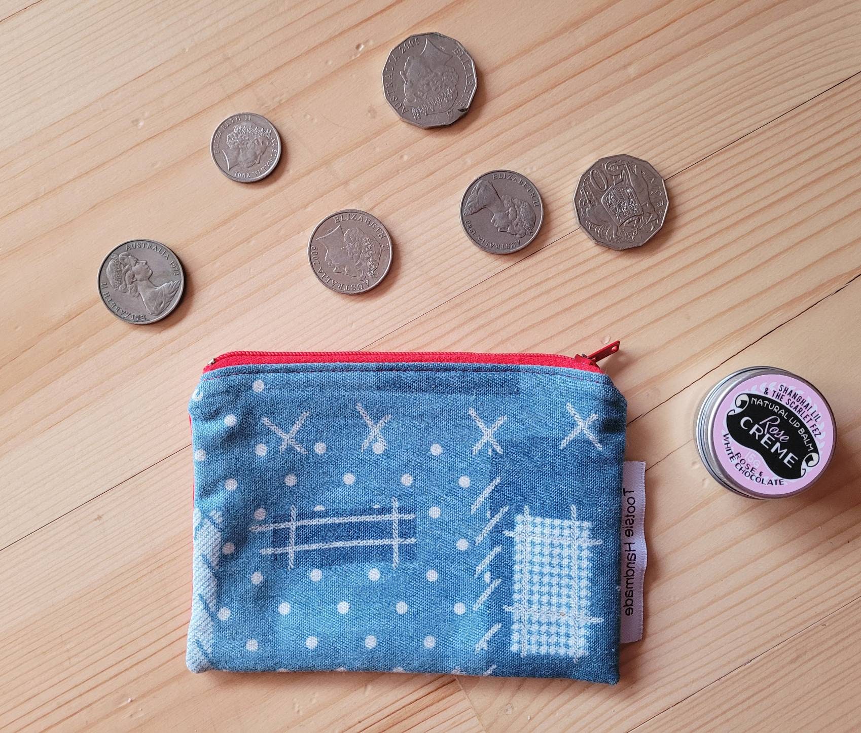 Coin Purse: Vintage Fabric Purse Floral Purse Zippered - Etsy