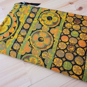 Capa para laptop de algodão vintage. Clutch floral, bolsa de tecido vintage, capa para iPad, bolsa grande com zíper, capa floral para laptop,