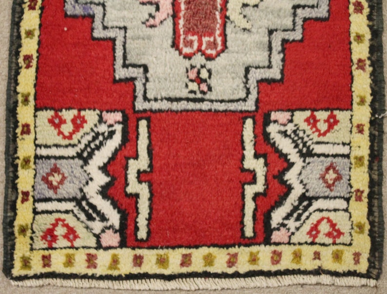 Turkish Rug 21/'/'x35/'/' Hand Woven Kirsehir Mini Carpet 54x90cm Door Mat Yastik