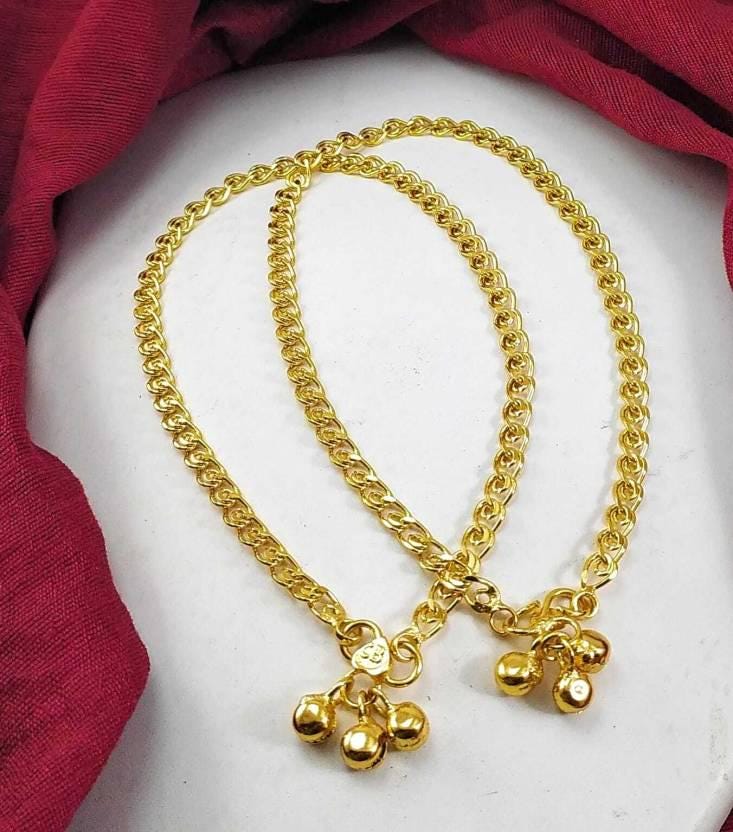 Gold plated payal online hot sale
