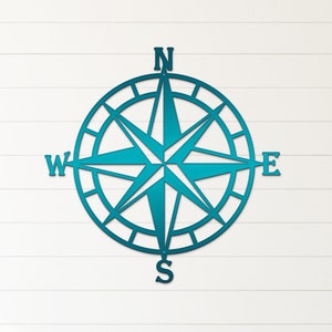 Compass Rose Metal Wall Art | Nautical Compass| Nautical Wall Art | Compass Rose Metal Wall Art | Outdoor Metal Art | Compass Wall Decor
