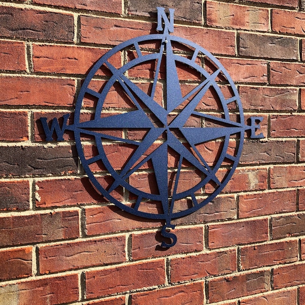 Metal Compass Rose Nautical Wall Art- Metal Wall Art/ Wall Hanging | Compass | Over 100 color choices