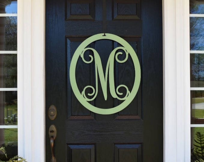 Monogram Door Wreaths Make It Personal At House Sensations Art Letter Door Hanger Front Wreath Summer Monogrammed Large Monogram