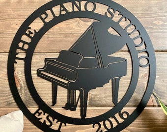 Personalized Piano Music Instrument Established Last Name Family Sign  | Personalized , |   |