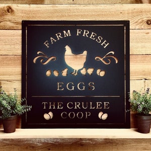 Personalized Farmhouse Chicken Coop Sign | Kitchen Decor