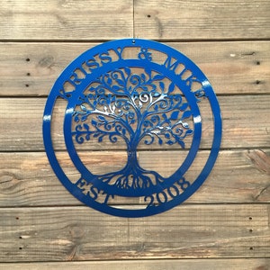 Loving Tree of life Personalized Decor | Metal Wall Decor| Custom Metal Sign