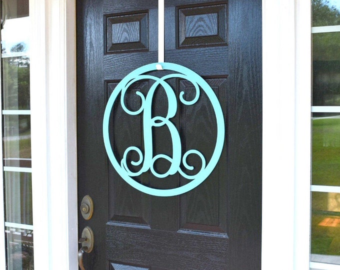 monogram door wreaths make it