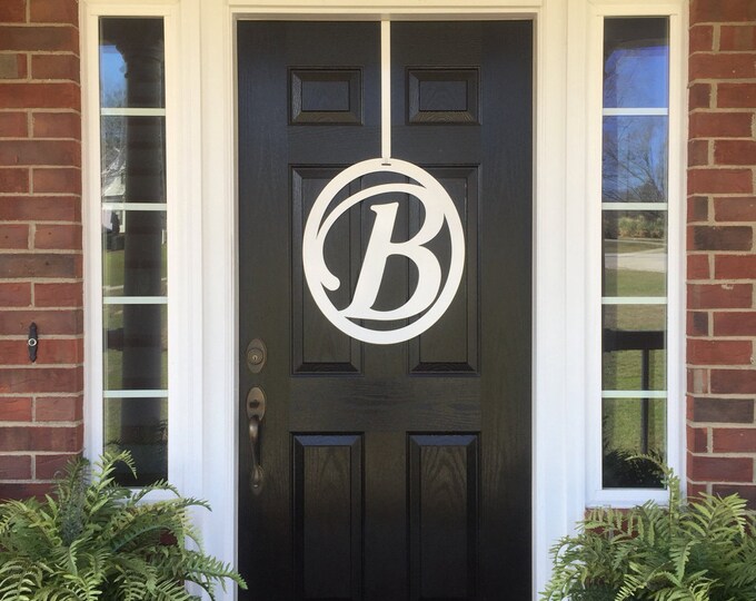 Monogram Door Wreaths Make It Personal At House Sensations Art Fancy Metal Monogram Door Hanger Monogrammed Wreath Wedding Gift