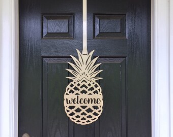 Pineapple Door Decor Etsy