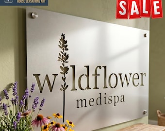 Large Business Logo Sign: Laser Cut Metal Commercial Signage with Custom Graphics