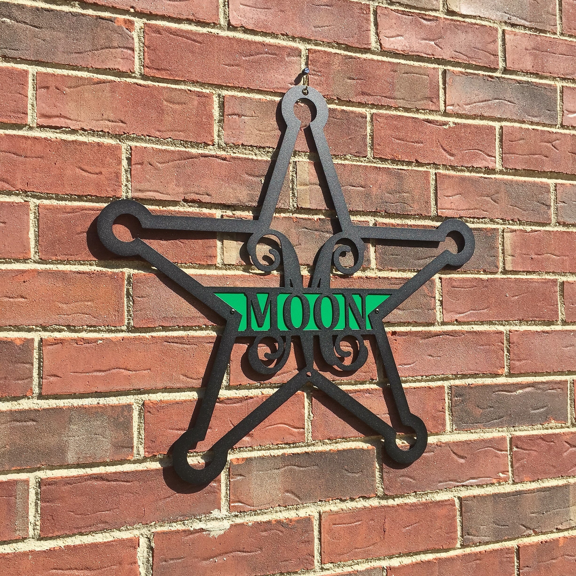 Sheriff Badge Monogrammed Door Wreath 22 5 6 or 7 Etsy