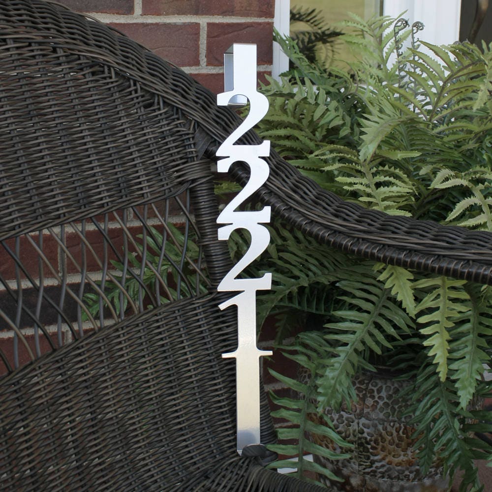20 Long Custom Over The Door Address Hook Hanger For Front 20 Long Custom Over The Door Address Hook Hanger For Front Wreaths Number Sign Wreath